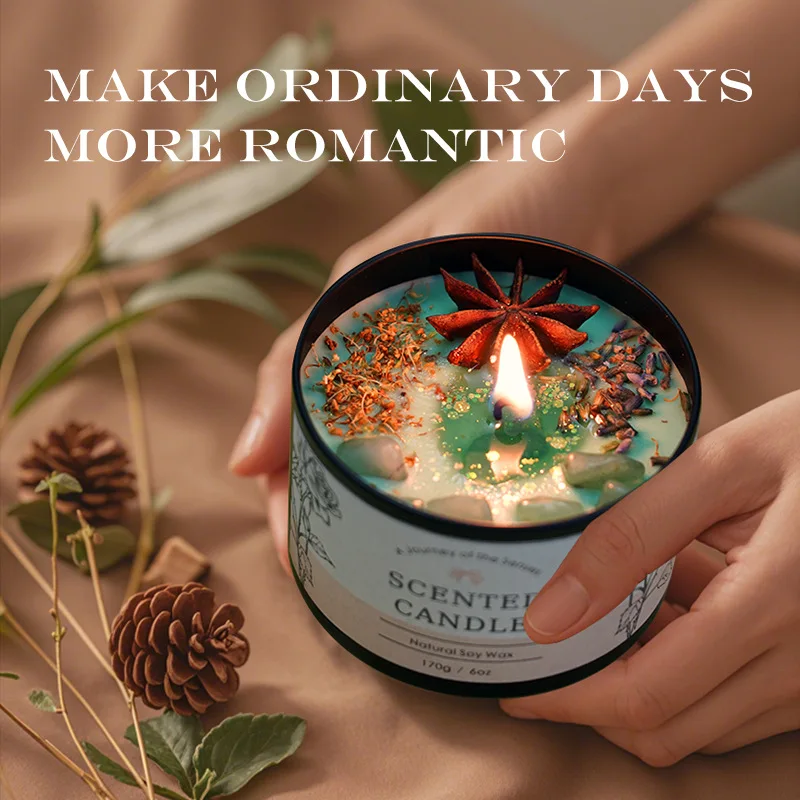 Home Fragrances - شمعة عطرية كريستالية مبتكرة سعة 6