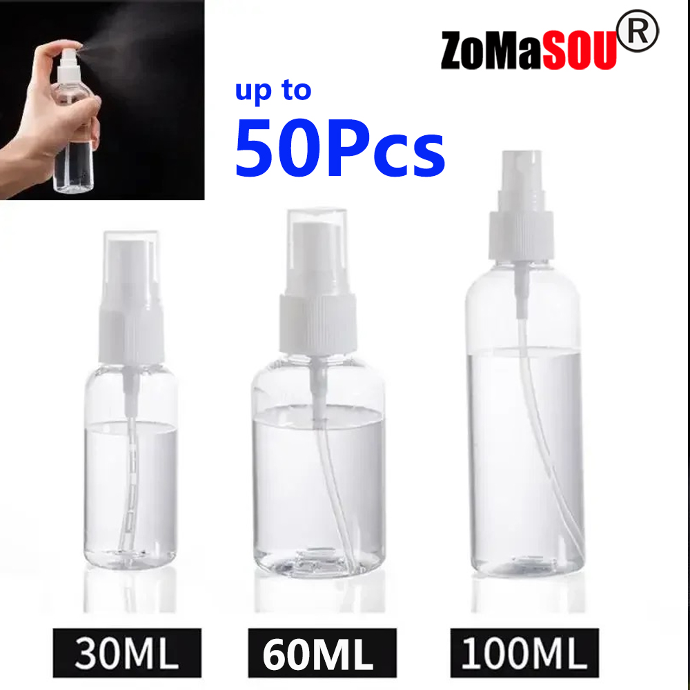 Perfume Atomizer Travel - 10/30/60/100 مللي زجاجات رذاذ شفافة صغيرة