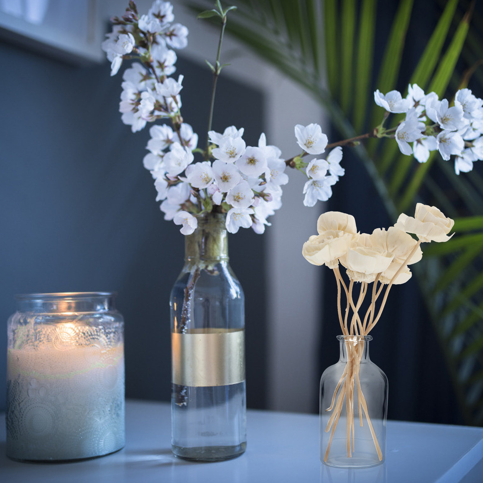 Home Fragrance Natural - 8 قطع من أعواد التوزيع الخشبية