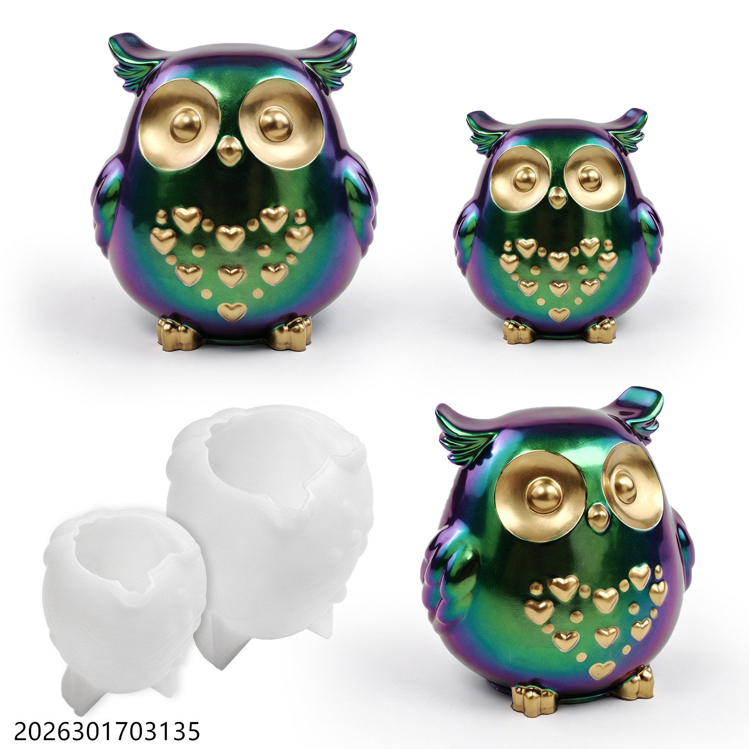 Home Fragrance Gift Set - قالب سيليكون على شكل بومة ثلاثية