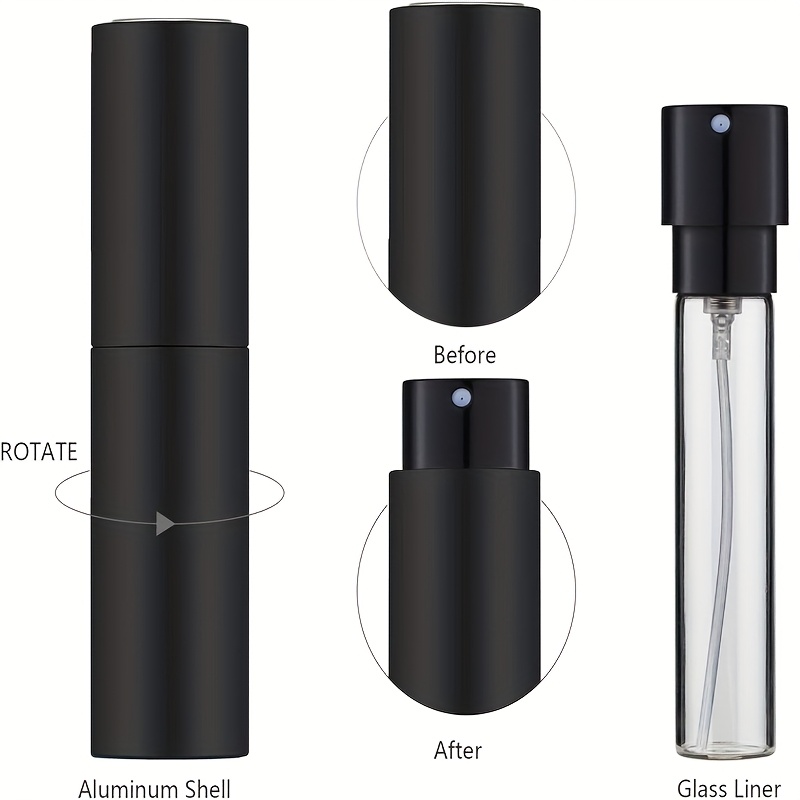 مجموعة من 3 زجاجات عطر سعة 10  - مراجعة Perfume Atomizer Travel وسعره